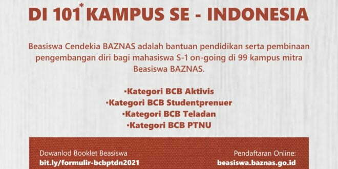 Beasiswa Cendekia Baznas – Universitas Islam Negeri Sultan Syarif Kasim Riau